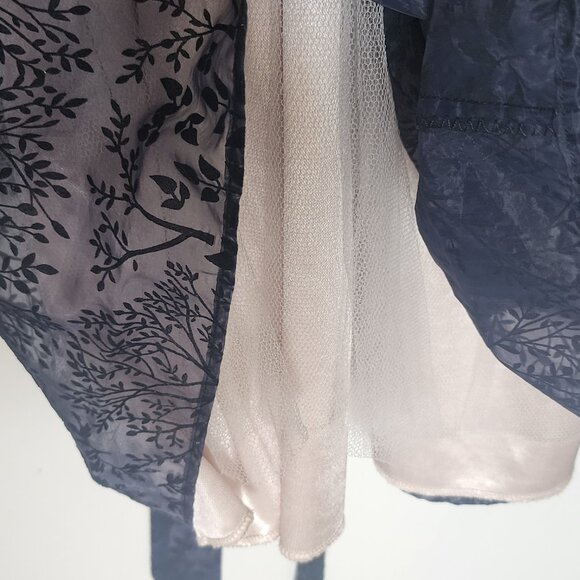 Dark blue dress with a tree pattern - Picture 4 of 8